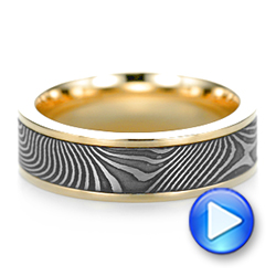 Damascus Steel Wedding Band - Video -  102940 - Thumbnail