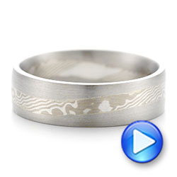 Custom T Mokume Men's Wedding Band - Video -  102942 - Thumbnail