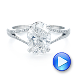 14k White Gold 14k White Gold Custom Diamond Engagement Ring - Video -  102946 - Thumbnail