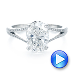 18k White Gold 18k White Gold Custom Diamond Engagement Ring - Video -  102946 - Thumbnail