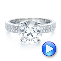 14k White Gold 14k White Gold Custom Diamond Engagement Ring - Video -  102971 - Thumbnail