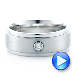  Platinum Platinum Custom Diamond Men's Wedding Band - Video -  102976 - Thumbnail