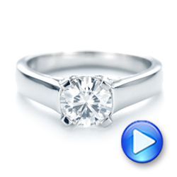  Platinum Custom Diamond Engagement Ring - Video -  102996 - Thumbnail