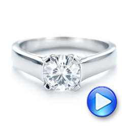 18k White Gold 18k White Gold Custom Diamond Engagement Ring - Video -  102996 - Thumbnail