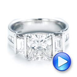 14k White Gold 14k White Gold Custom Diamond Engagement Ring - Video -  103017 - Thumbnail