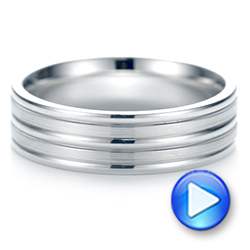  Platinum Platinum Modern Men's Wedding Band - Video -  103023 - Thumbnail