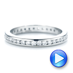  Platinum Custom Diamond Eternity Wedding Band - Video -  103033 - Thumbnail
