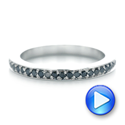  Platinum Platinum Custom Eternity Black Diamond Wedding Band - Video -  103034 - Thumbnail