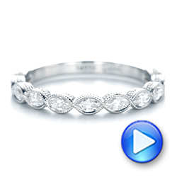 18k White Gold 18k White Gold Custom Diamond Wedding Band - Video -  103039 - Thumbnail