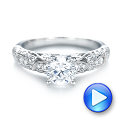  Platinum Platinum Diamond Engagement Ring - Video -  103063 - Thumbnail