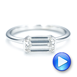  Platinum Platinum Custom Solitaire Diamond Engagement Ring - Video -  103067 - Thumbnail