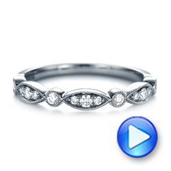  14K Gold Women's Diamond Wedding Band - Video -  103073 - Thumbnail