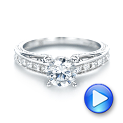 14k White Gold 14k White Gold Women's Diamond Engagement Ring - Video -  103077 - Thumbnail