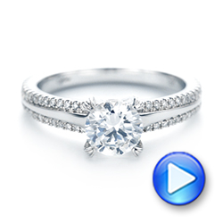 14k White Gold 14k White Gold Diamond Engagement Ring - Video -  103078 - Thumbnail