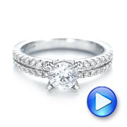 18k White Gold Diamond Engagement Ring - Video -  103085 - Thumbnail