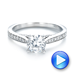 14k White Gold 14k White Gold Diamond Engagement Ring - Video -  103086 - Thumbnail