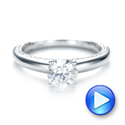 18k White Gold Diamond Engagement Ring - Video -  103087 - Thumbnail