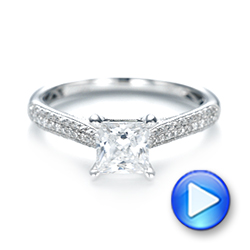  Platinum Platinum Pav Diamond Engagement Ring - Video -  103089 - Thumbnail