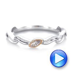 18k White Gold And 14K Gold 18k White Gold And 14K Gold Diamond Wedding Band - Video -  103109 - Thumbnail