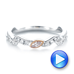  Platinum And Platinum Platinum And Platinum Two-tone Diamond Wedding Band - Video -  103110 - Thumbnail