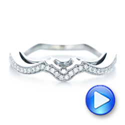 18k White Gold And 18K Gold 18k White Gold And 18K Gold Custom Two-tone Diamond Wedding Band - Video -  103132 - Thumbnail