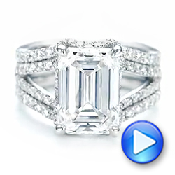  Platinum Custom Diamond Engagement Ring - Video -  103138 - Thumbnail