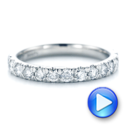  Platinum Custom Diamond Wedding Band - Video -  103140 - Thumbnail