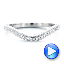 14k White Gold 14k White Gold Custom Diamond Wedding Band - Video -  103145 - Thumbnail