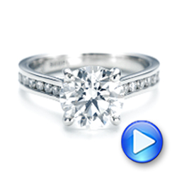 14k White Gold 14k White Gold Custom Diamond Engagement Ring - Video -  103150 - Thumbnail