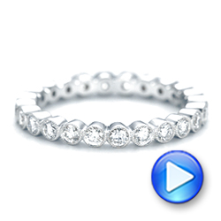 18k White Gold 18k White Gold Custom Eternity Diamond Wedding Band - Video -  103152 - Thumbnail