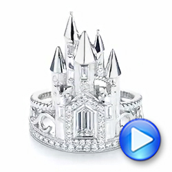 Custom Castle Diamond Fashion Ring - Video -  103196 - Thumbnail