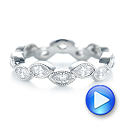 14k White Gold 14k White Gold Custom Eternity Diamond Wedding Band - Video -  103238 - Thumbnail