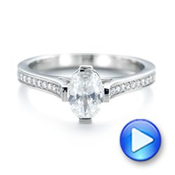 14k White Gold 14k White Gold Diamond Engagement Ring - Video -  103266 - Thumbnail