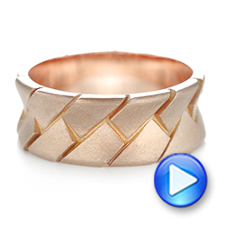 14k Rose Gold Custom Men's Band - Video -  103271 - Thumbnail