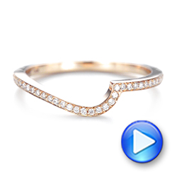 18k Rose Gold 18k Rose Gold Custom Diamond Wedding Band - Video -  103302 - Thumbnail