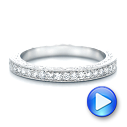 18k White Gold Custom Eternity Diamond Wedding Band - Video -  103304 - Thumbnail