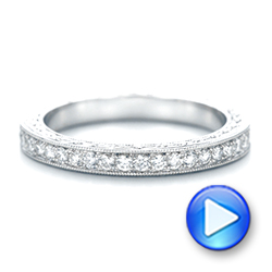 14k White Gold 14k White Gold Custom Eternity Diamond Wedding Band - Video -  103304 - Thumbnail