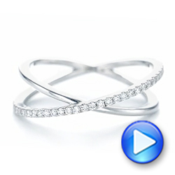 18k White Gold Orbit Eternity Diamond Band - Video -  103317 - Thumbnail