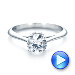 18k White Gold Diamond Engagement Ring - Video -  103319 - Thumbnail