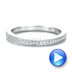 18k White Gold Custom Diamond Wedding Band - Video -  103326 - Thumbnail