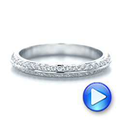 14k White Gold Custom Eternity Diamond Wedding Band - Video -  103337 - Thumbnail