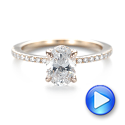 18k Rose Gold Diamond Engagement Ring - Video -  103371 - Thumbnail