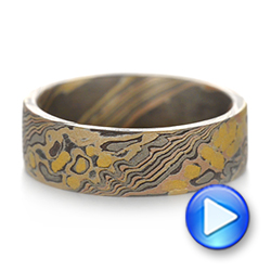 Custom Mokume Wedding Band - Video -  103373 - Thumbnail