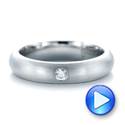  Platinum Platinum Custom Diamond Wedding Band - Video -  103378 - Thumbnail