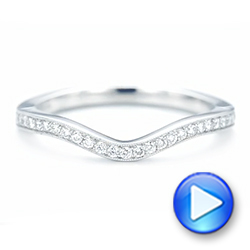 14k White Gold 14k White Gold Custom Diamond Wedding Band - Video -  103397 - Thumbnail