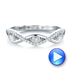 14k White Gold Custom Diamond Wedding Band - Video -  103419 - Thumbnail