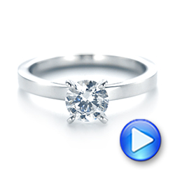  Platinum Platinum Solitaire Diamond Engagement Ring - Video -  103421 - Thumbnail