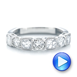 14k White Gold 14k White Gold Custom Diamond Wedding Band - Video -  103437 - Thumbnail