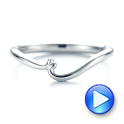 14k White Gold 14k White Gold Custom Wedding Band - Video -  103451 - Thumbnail