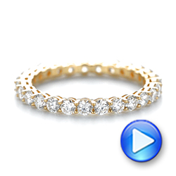 18k Yellow Gold Custom Diamond Eternity Band - Video -  103466 - Thumbnail